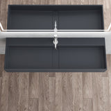 glasvilla Lavabo da Appoggio da Marmo Fuso Lavabo Bagno Sospeso Lavandino Bagno con Foro per la Rubinetteria Col6028