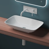 glasvilla Lavabo da Appoggio in Ceramica Lavandino Bagno Bianco con Nano Rivestimenti Brüssel159