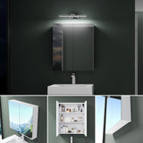 glasvilla Armadietto a Specchio con Lampada da Specchio LED per Bagno, Mobiletto da Parete per Bagno con Specchio e Luce a Specchio Spiegelschrank 02