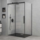 glasvilla Box Doccia in Vetro 6 mm con Porta Scorrevole Cabina Doccia con Meccanismo di Chiusura Soft Close Box Doccia in Vetro di Sicurezza ESG Ravenna12K