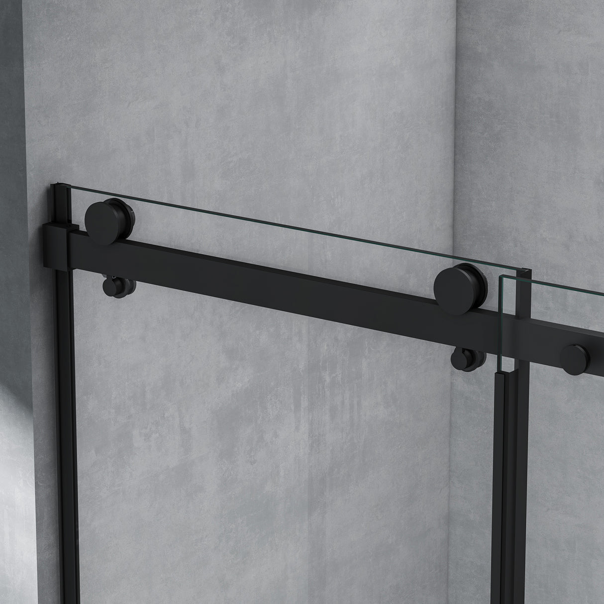 glasvilla Box Doccia a Nicchia in Vetro Trasparente 8mm Box Doccia in Vetro di Sicurezza ESG con Porta Scorrevole e Nano Rivestimento Teramo19K Nero