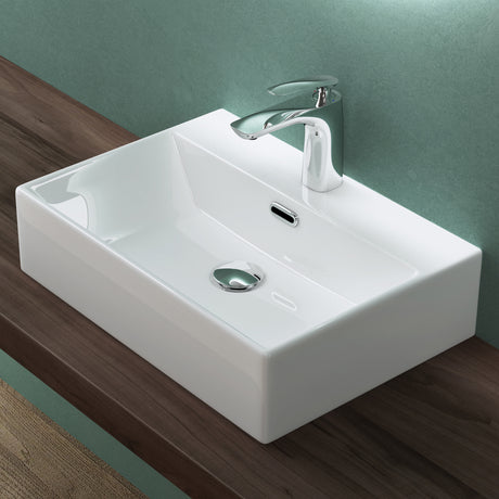 glasvilla Lavabo da Appoggio in Ceramica Lavabo Bagno Sospeso Lavandino Bagno con Nano Rivestimenti Brüssel206