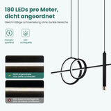 glasvilla Pendelleuchte 100cm LED Hängelampe Linear design 3000K/4200K/6000K Verstellbares Kabel 30W Hängeleuchte Alivetta2256