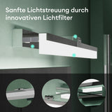 lampada da specchio glasvilla 40cm lampada da bagno a LED | Lampada da specchio, lampada da bagno 6000K | Luxaris 9W girevole a 180° 