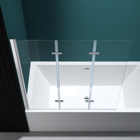 Parete doccia Glasvilla per vasca da bagno, parete per vasca da bagno, parete pieghevole per vasca da bagno, vetro di sicurezza da 6 mm con guarnizione NANO, supporto per vasca da bagno, divisorio per vasca da bagno Cortona116