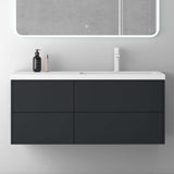 Set di mobili da bagno Glasvilla, mobile lavabo da 120 cm, mobile lavabo con base a chiusura ammortizzata, 4 cassetti, mobili da bagno Moment