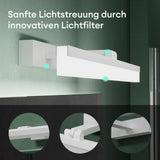 lampada da specchio glasvilla 40cm lampada da bagno a LED | Lampada da specchio, lampada da bagno 6000K | Luxaris 9W girevole a 180° 