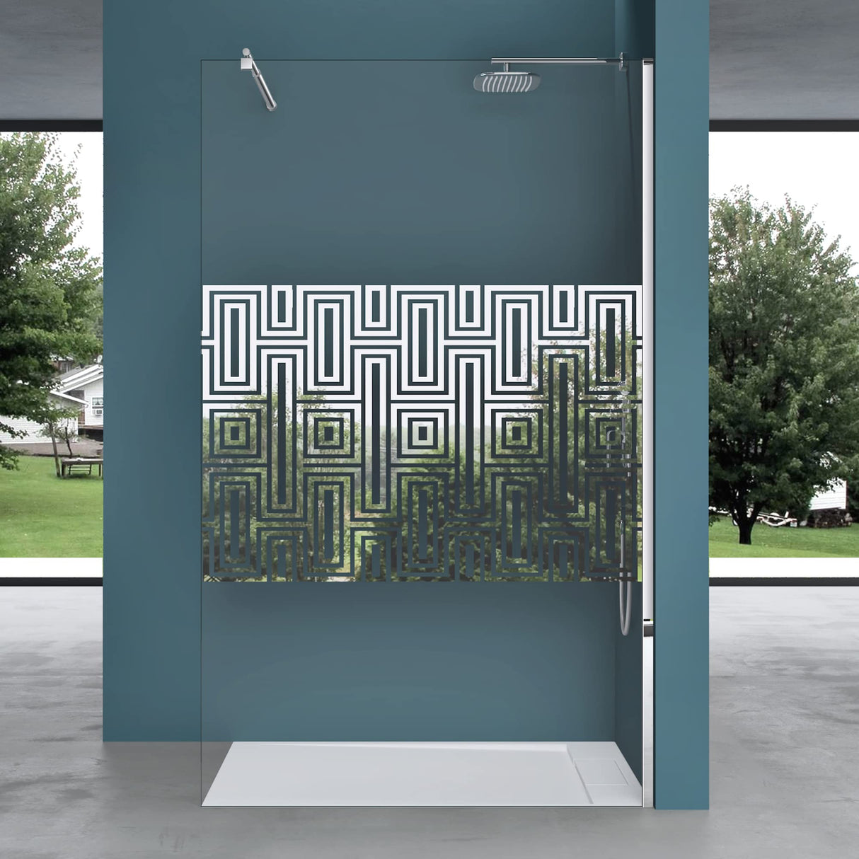 glasvilla Box Doccia Walk-In Parete Doccia in Vetro 10mm di Sicurezza ESG con Rivestimento Nano Braccio di Sostegno BRAM1&3 Bremen2DM