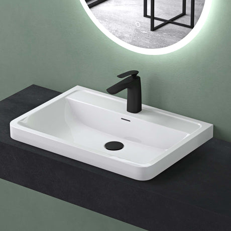 glasvilla Lavabo da Appoggio da Marmo fuso Lavandino Bagno Rettangolare con Troppopieno Colossum08