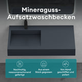 glasvilla lavabo lavabo suspendido lavabo sobre encimera mineral rectangular Col11