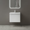glasvilla Ensemble de Meubles de Salle de Bain | Meuble Sous-Vasque avec Tiroirs à Fermeture Amortie | Comprend Lavabo en Solid Surface Ancona