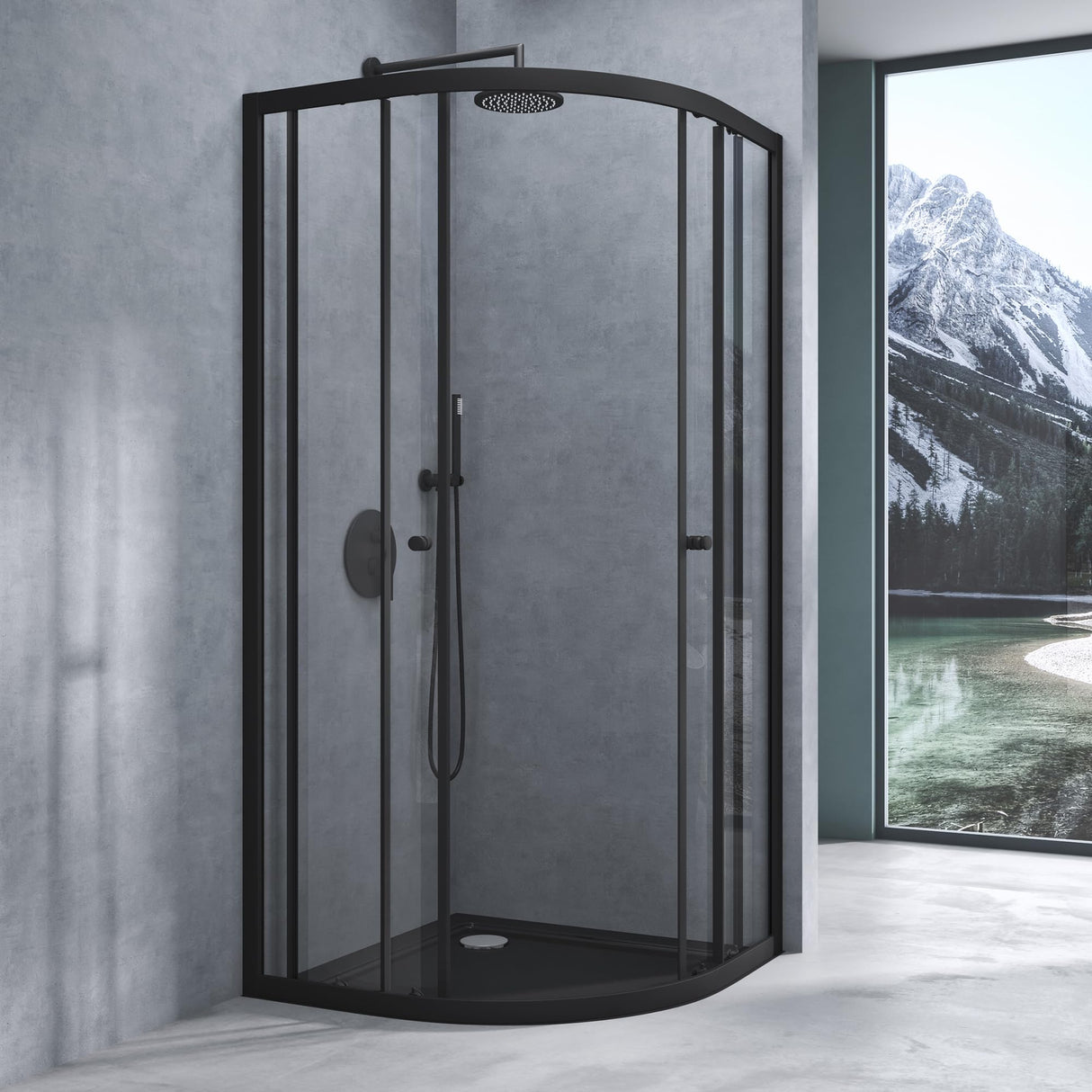 glasvilla Box Doccia in Vetro Cabina Doccia Bagno con 2 Porte Scorrevoli e Profili in Alluminio Box Doccia con Rivestimento Nano Ravenna32K
