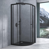 glasvilla Box Doccia in Vetro Cabina Doccia Bagno con 2 Porte Scorrevoli e Profili in Alluminio Box Doccia con Rivestimento Nano Ravenna32K