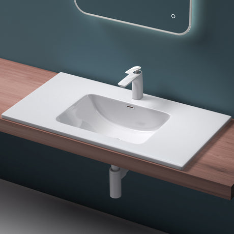 glasvilla Lavabo da Incasso da Minerale Fuso Lavabo Sottopiano Lavandino Bagno Col02