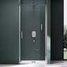 glasvilla Box Doccia a Nicchia in Vetro di Sicurezza 8mm con Meccanismo di Sollevamento e Abbassamento Cabina Doccia Cromata e Nera in Vetro Trasparente e Parzialmente Smerigliato Box Doccia con Rivestimento Nano Teramo36K