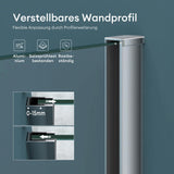 glasvilla Box Doccia Walk-In in Vetro di Sicurezza ESG con Rivestimento Nano Parete Doccia in Vetro 8mm Braccio di Sostegno BRAM1 & BRAM3 Bremen1K
