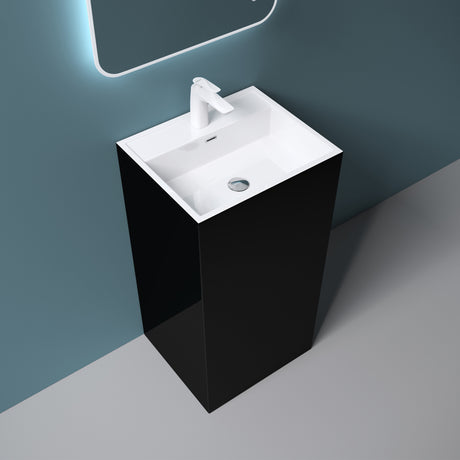 Lavabo da appoggio a colonna Glasvilla Design Col34 in ghisa minerale