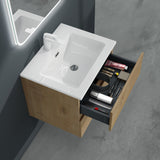 glasvilla Badmöbel-Set Waschtisch mit Unterschrank inkl. Soft-Close Waschbecken aus Mineralguss mit 2 Schubladen, Serie Aqualis