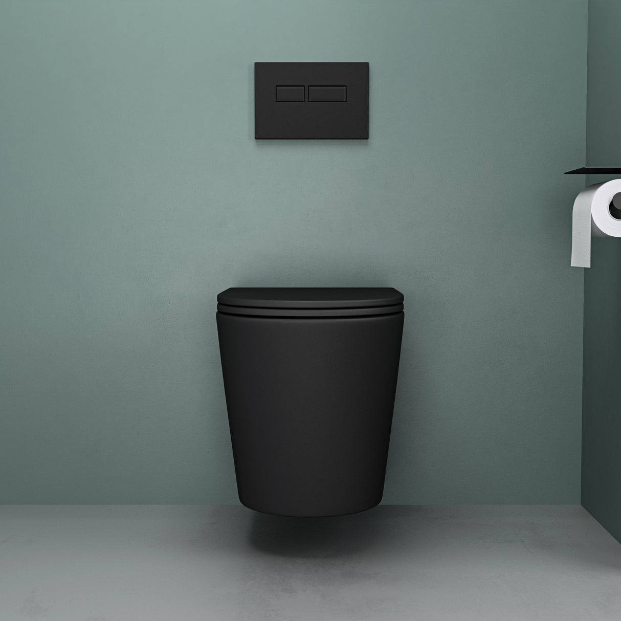glasvilla Sanitari Bagno Sospeso in Ceramica, WC Sospeso senza Brida con Chiusura di Soft Close Aachen108