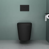 glasvilla Sanitari Bagno Sospeso in Ceramica, WC Sospeso senza Brida con Chiusura di Soft Close Aachen108
