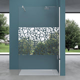 glasvilla Box Doccia Walk-In, Parete Doccia in Vetro 10mm ESG con Braccio di Sostegno e Rivestimento Nano Bremen2BL