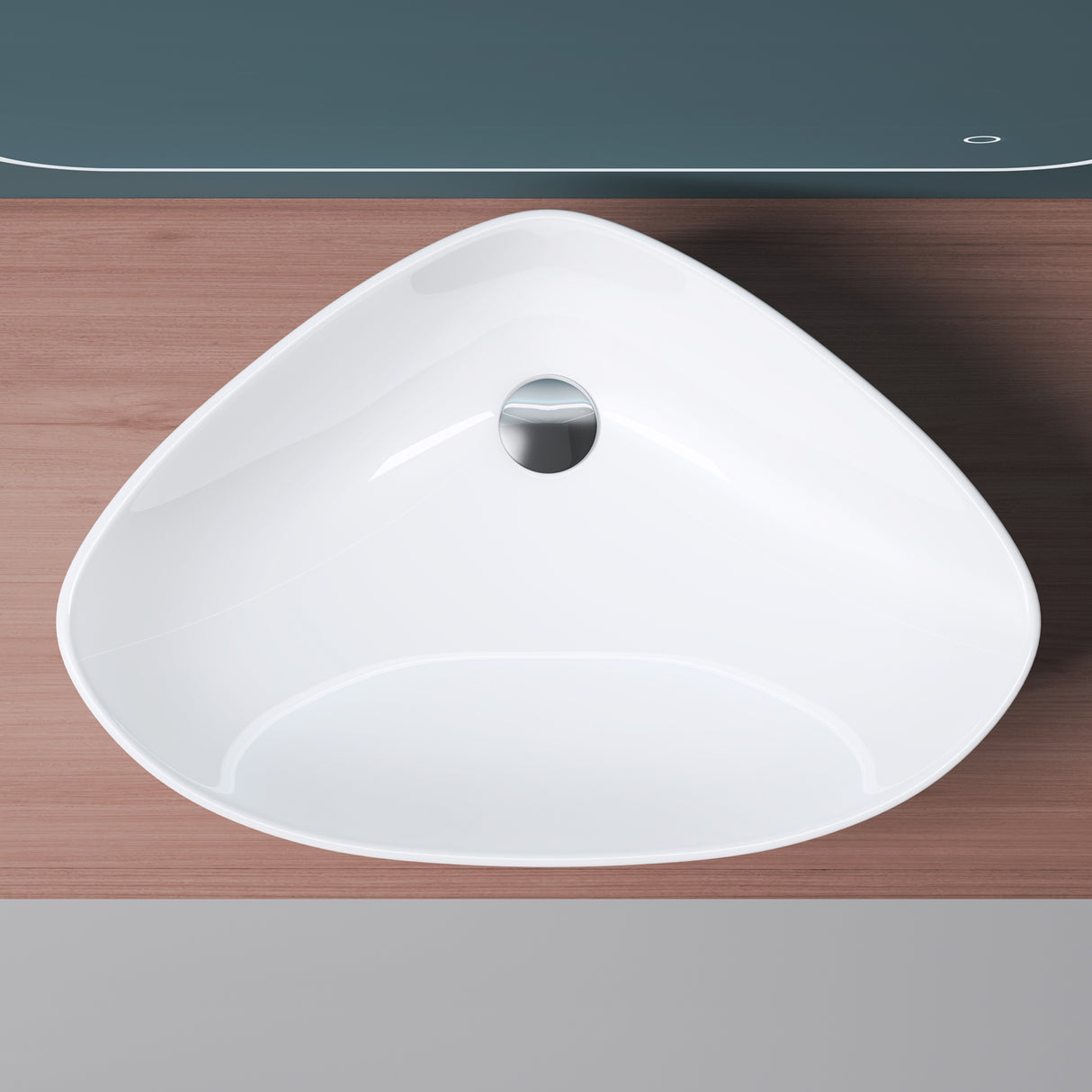 glasvilla Lavabo da Appoggio in Ceramica Lavandino Bagno Lavabo Bianco con Nano Rivestimenti Brüssel215