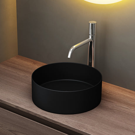 glasvilla Lavabo da Appoggio in Ceramica Lavandino Bagno Rotondo con Nano Rivestimenti Brüssel203