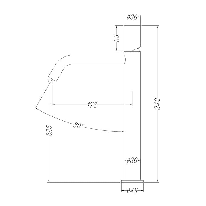 glasvilla Rubinetto Miscelatore per Lavabo Monocomando Rubinetto Bagno per Bidet e Lavandino WAO-7701 