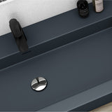 glasvilla Lavabo da Appoggio da Marmo Fuso Lavandino Bagno Rettangolare con 1 Foro per Rubinetto Colossum18