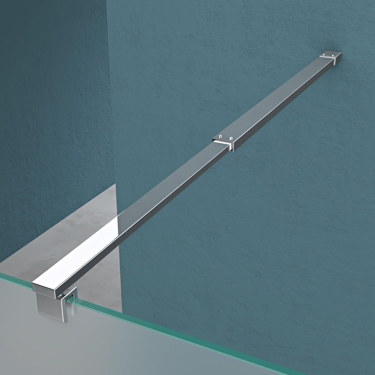 glasvilla Box Doccia Walk-In in Vetro 10mm Parete Doccia in Vetro di Sicurezza ESG con Rivestimento Nano BRAM1 & BRAM3 Bremen2VS
