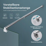 glasvilla Box Doccia Walk-In in Vetro di Sicurezza ESG con Rivestimento Nano Parete Doccia in Vetro 8mm Braccio di Sostegno BRAM1 & BRAM3 Bremen1K