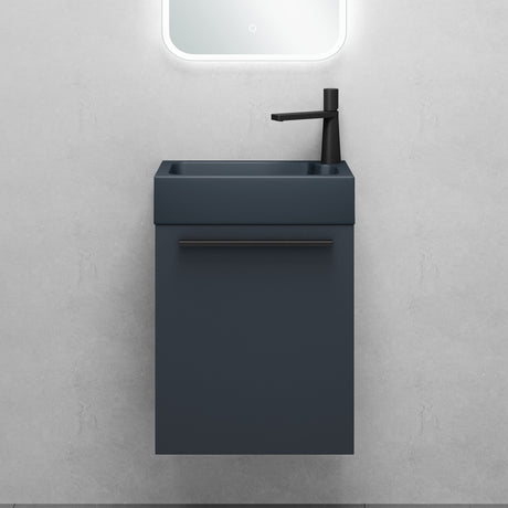glasvilla Badmöbelset Badezimmermöbel Waschbeckenunterschrank inkl. Waschbecken Anthrazit matt und LED-Badspiegel BxTxH 46x26x63 cm Pisa