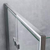 Box doccia Galsvilla in vetro di sicurezza temperato da 8 mm con rivestimento nanometrico, meccanismo di sollevamento e abbassamento Rav37-Plus