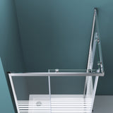 cabina de ducha glasvilla con puerta corredera doble puerta de ducha entrada de esquina vidrio templado efecto loto 6mm vidrio de seguridad ESG Ravenna16MS