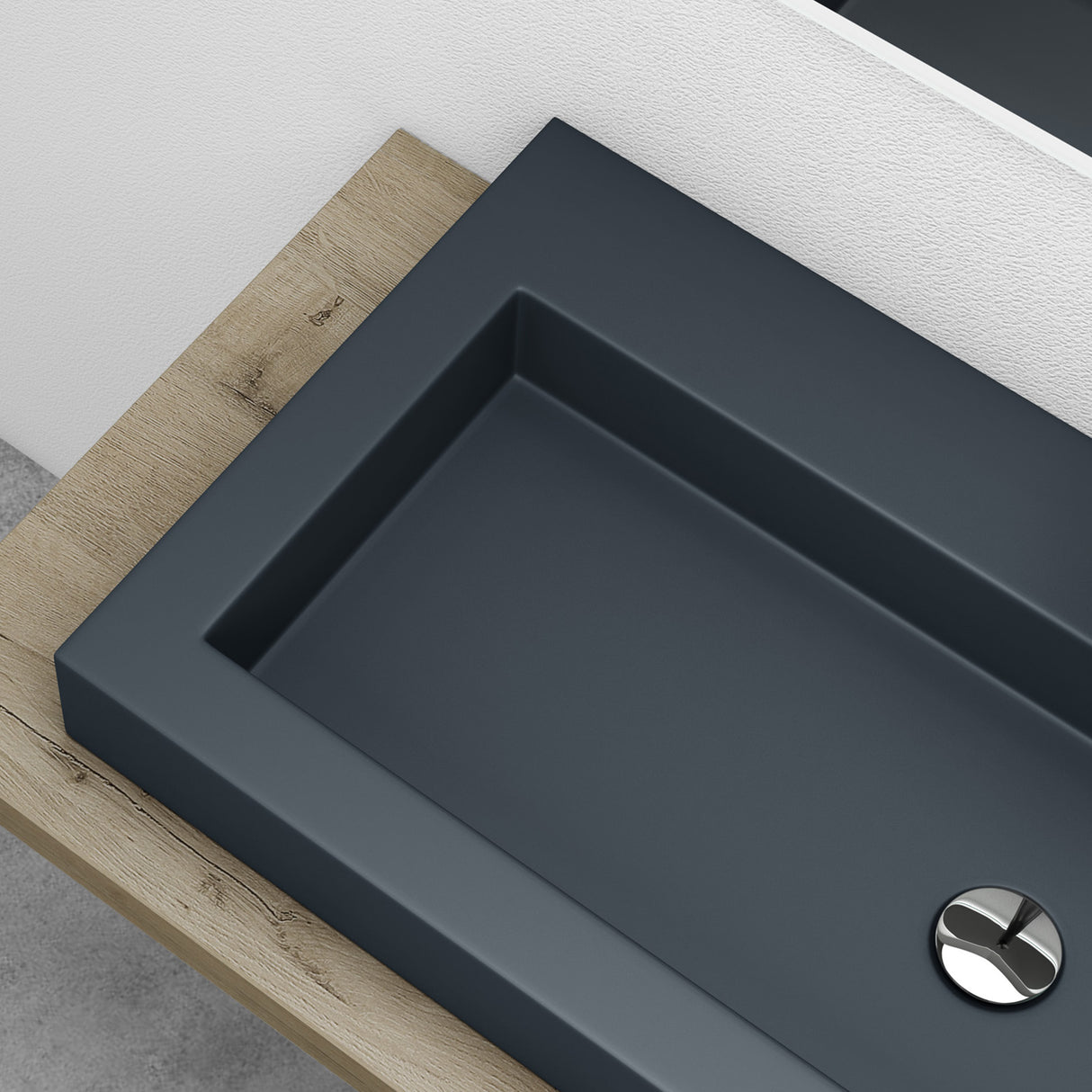 glasvilla Lavabo da Appoggio da Marmo Fuso Lavandino Bagno Rettangolare con 1 Foro per Rubinetto Colossum18