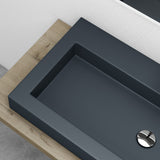 glasvilla Lavabo da Appoggio da Marmo Fuso Lavandino Bagno Rettangolare con 1 Foro per Rubinetto Colossum18