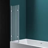 Parete doccia Glasvilla per vasca da bagno, parete per vasca da bagno, parete pieghevole per vasca da bagno, vetro di sicurezza da 6 mm con guarnizione NANO, supporto per vasca da bagno, divisorio per vasca da bagno Cortona116