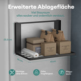 glasvolla Mensola Pieghevole per Lavatrice 41x25cm, Mensola Magnetica Lavatrice in Acciaio al Carbonio, Mensola da Parete Multifunzionale per Bagno e Cucina Folda-01