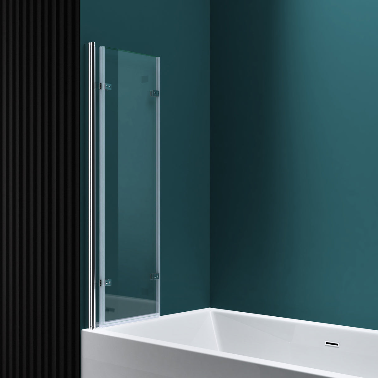 Parete doccia Glasvilla per vasca da bagno, parete per vasca da bagno, parete pieghevole per vasca da bagno, vetro di sicurezza da 6 mm con guarnizione NANO, supporto per vasca da bagno, divisorio per vasca da bagno Cortona116