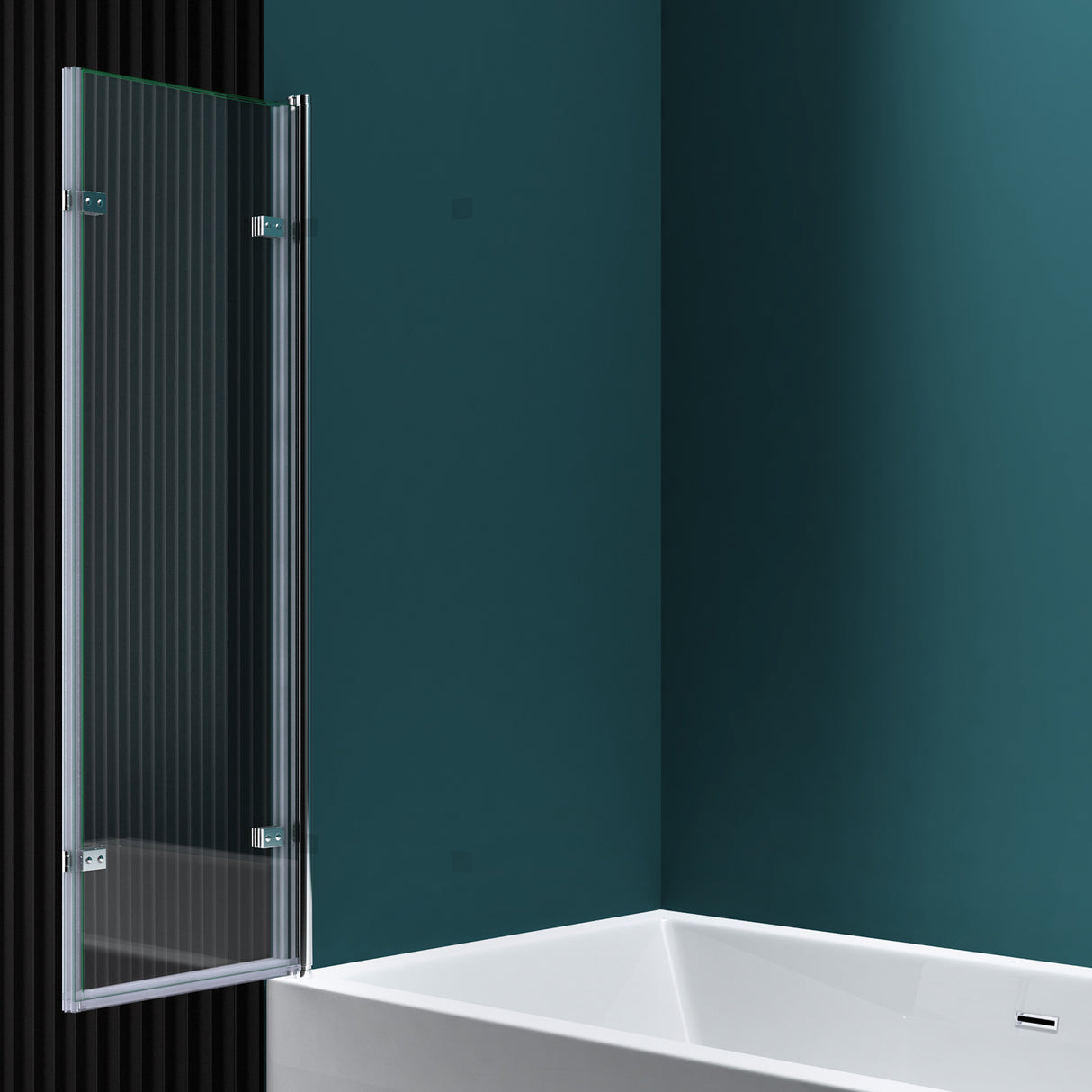 Parete doccia Glasvilla per vasca da bagno, parete per vasca da bagno, parete pieghevole per vasca da bagno, vetro di sicurezza da 6 mm con guarnizione NANO, supporto per vasca da bagno, divisorio per vasca da bagno Cortona116