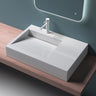glasvilla Lavabo da Appoggio da Marmo Fuso Lavabo Bagno Sospeso Lavandino Bagno Rettangolare Col11