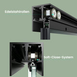 glasvilla Duschtür Nischentür dusche mit Doppelschiebetür Duschakbine Duschabtrennung, 8mm Sicherheitsglas mit Nanobeschichtung, Soft-Close-System Teramo67K