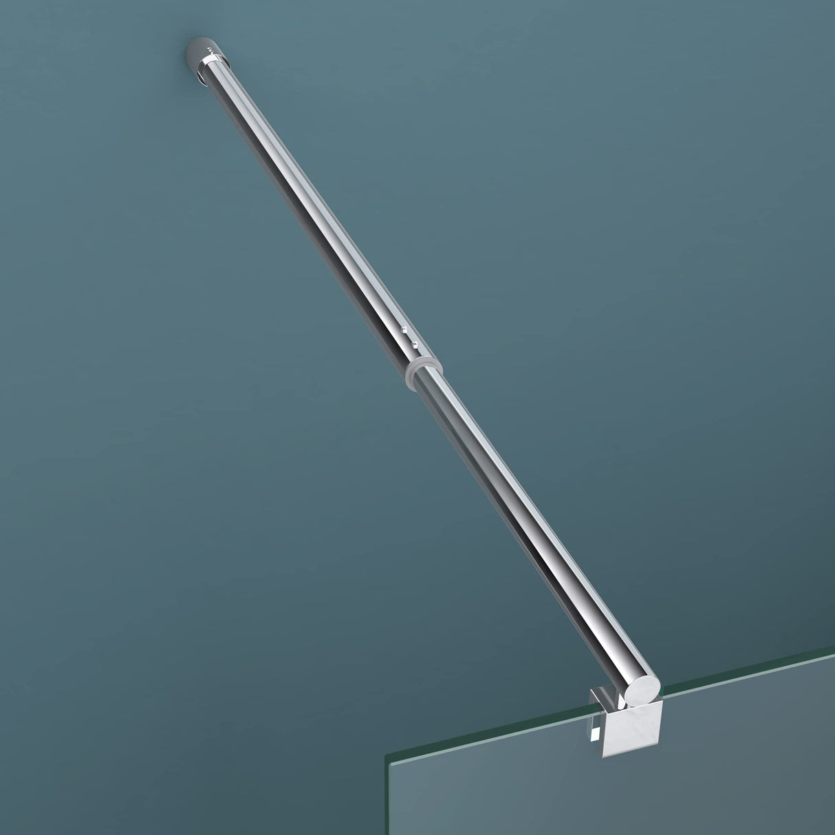 glasvilla Box Doccia Walk-In Parete Doccia in Vetro 10mm di Sicurezza ESG con Rivestimento Nano Braccio di Sostegno BRAM1&3 Bremen2DM