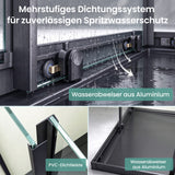 glasvilla Box doccia Angolare in Vetro, Cabina Bagno con Doppia Porta Scorrevole Box Doccia in Vetro di Sicurezza Temperato da 6 mm, Ravenna16K