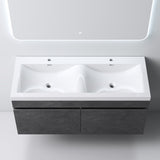 glasvilla Mobile Bagno Sospeso Mobili da Bagno con Lavabo da Marmo fuso, Botanica
