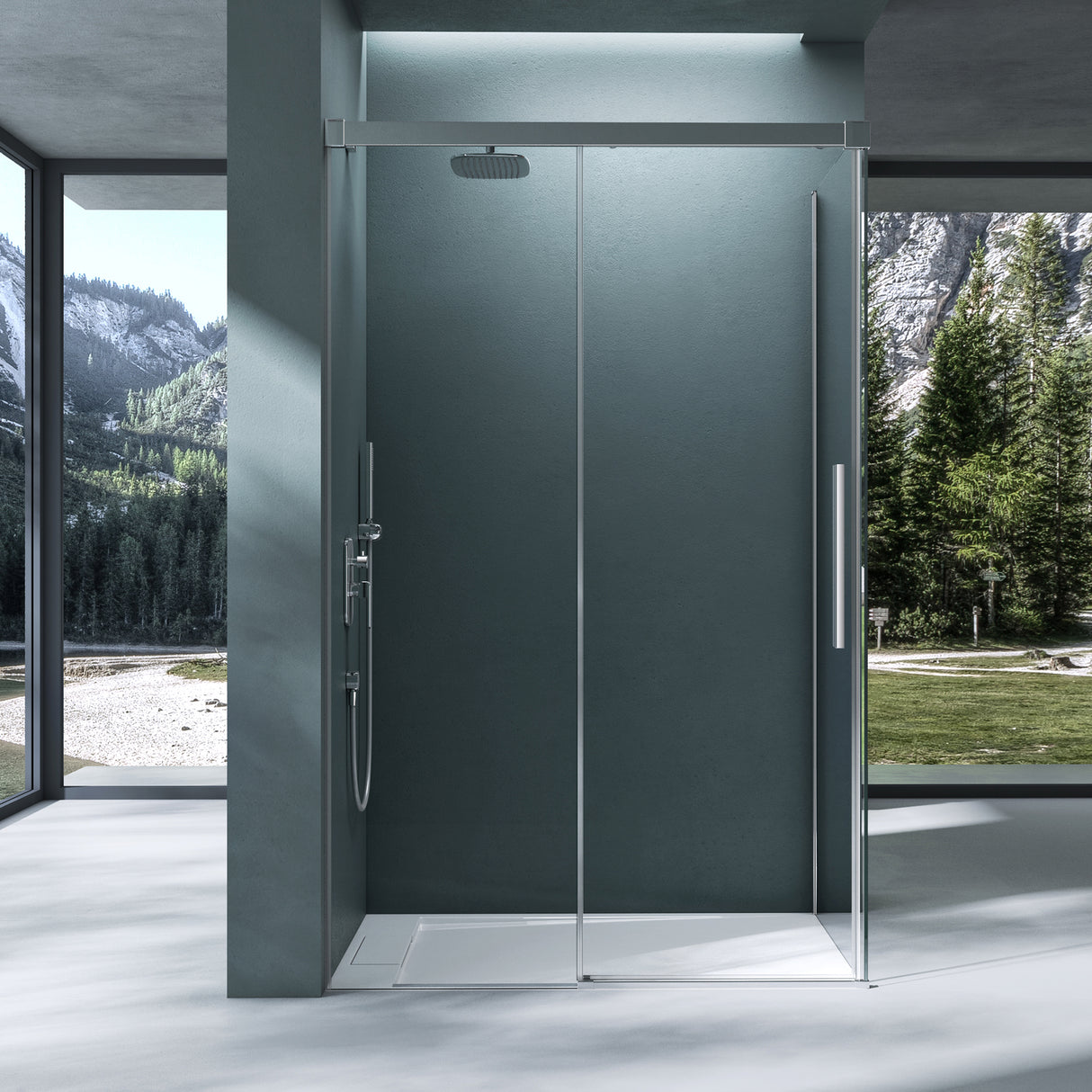 glasvilla Box Doccia in Vetro di Sicurezza ESG da 6 mm Cabina Doccia con Meccanismo di Chiusura Soft Close Box Doccia con Porta Scorrevole Ravenna12K