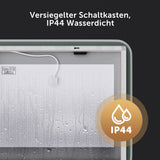 glasvilla Specchio da Bagno Appeso Specchio a LED con Interruttore Touch Specchio da Parete per Il Trucco Anti-Appannamento