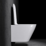 glasvilla Spülrandlos Wand WC schwarz Hänge WC + WC Sitz (mit Softclose) A112 NEU!!!