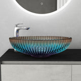 lavabo Glasvilla en verre, vasque à poser, lavabo ovale