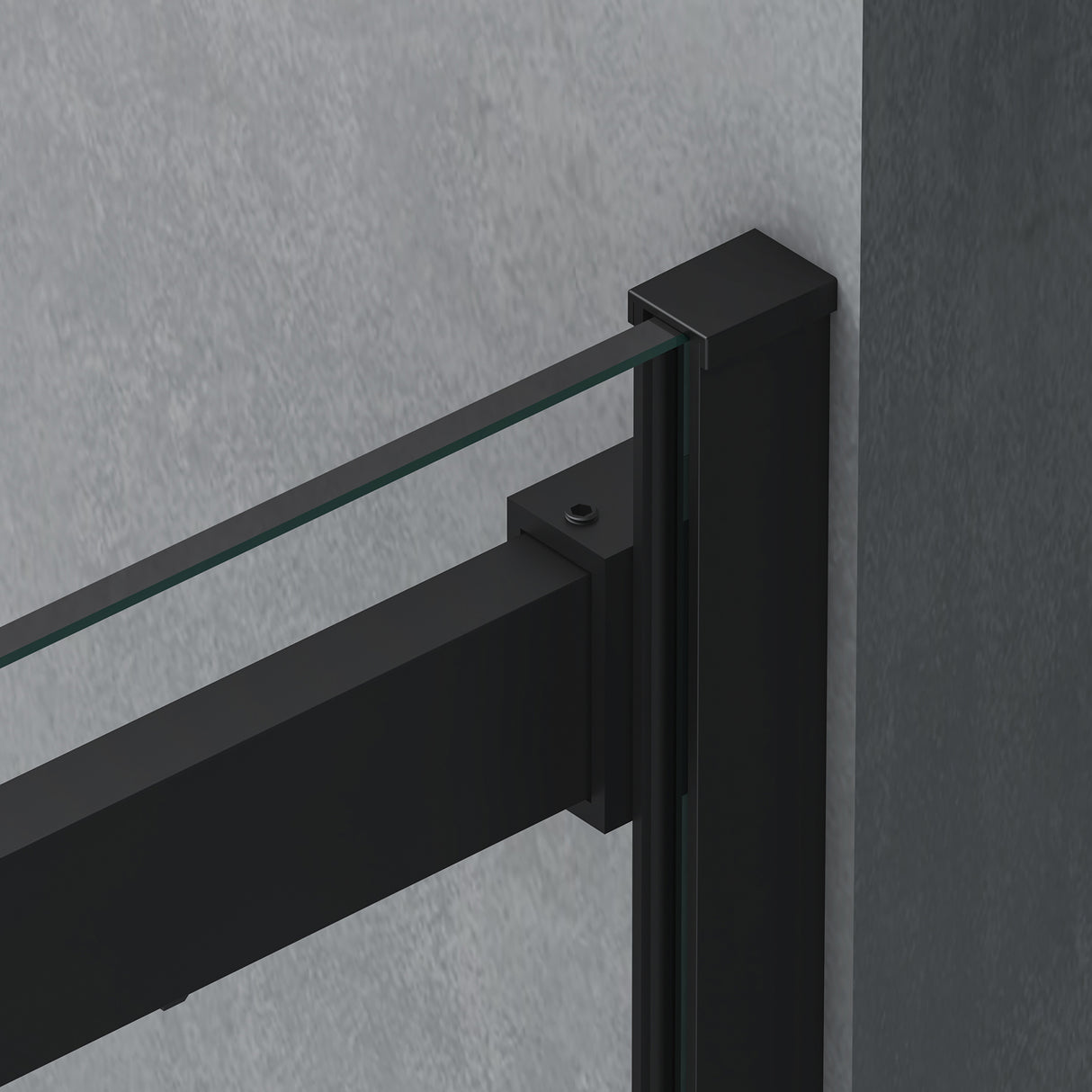 glasvilla Box Doccia a Nicchia in Vetro Trasparente 8mm Box Doccia in Vetro di Sicurezza ESG con Porta Scorrevole e Nano Rivestimento Teramo19K Nero